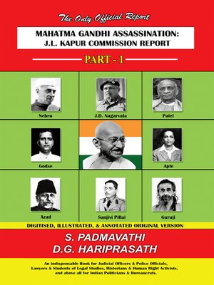cover image of Mahatma Gandhi Assassination: J.L. Kapur Commission Report - Part - 1
